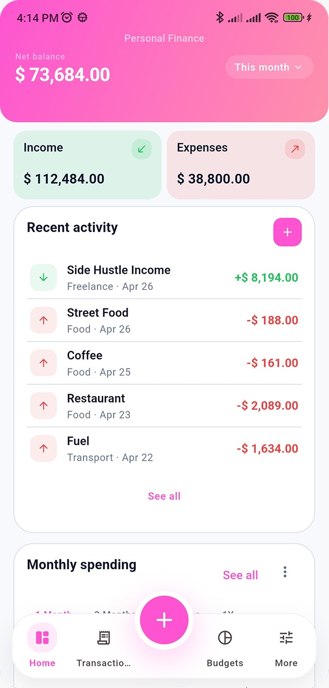 Money Manager Pro light theme 4